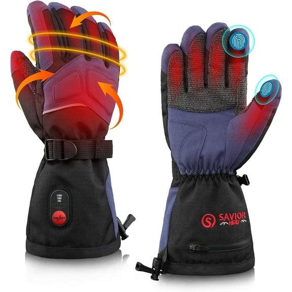 SAVIOR HEAT Heated Work Gloves for Men & Women - Durable, 149°F 360° Heating, Waterproof, Touchscreen Compatible - Ideal for Mining/Construction/Snow Removal & Skiing/Cycling/Winter Outdoor Activitie