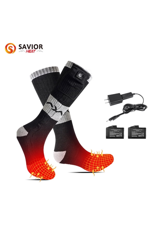 Rechargeable Heated Socks 7.4V Li-Polymer Battery Powered Electric Unisex Winter Foot Warmer