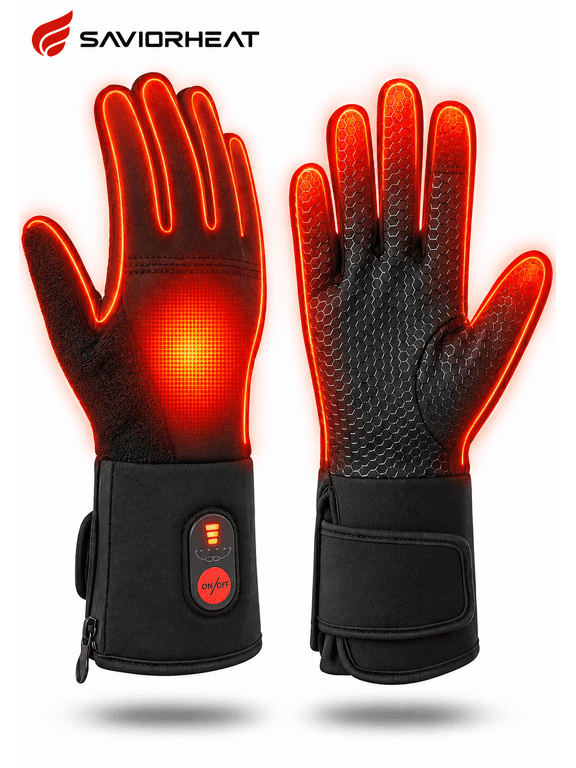 Rechargeable Heated Glove Liners Men Women, Thin Touchscreen Electric Thermal Warmers for Work, Cycling & Skiing
