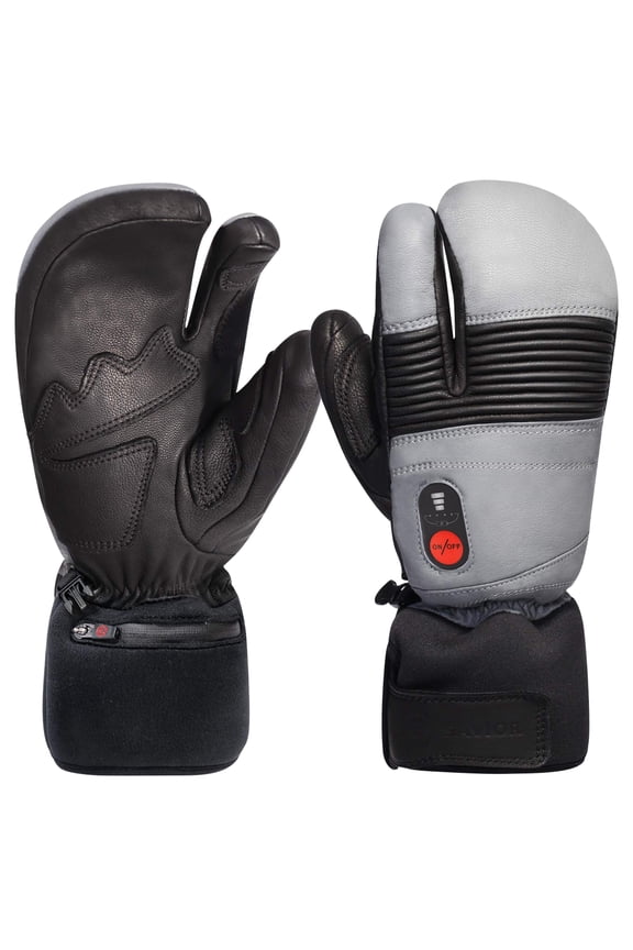 Winter Electric Heated Gloves Warm Men Women Sheepskin Leather Waterproof Rechargeable Battery Warm Hand Ski Gloves