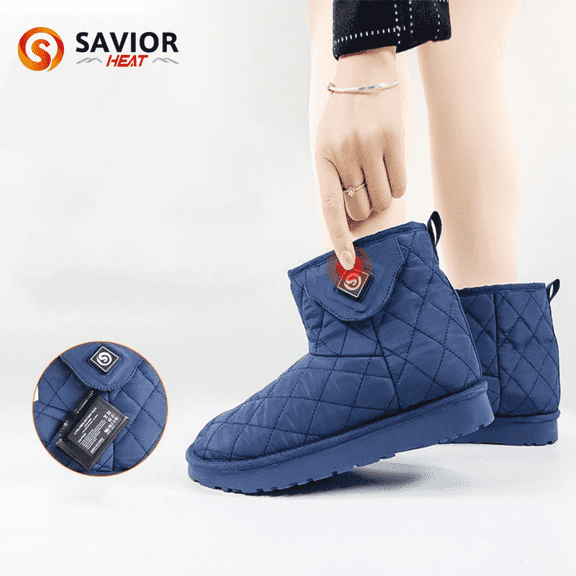 SAVIOR HEAT Women Snow Slip on Boots Men's Winter Zipper Electrically 7.4v Heated Shoes,3 Colors,Size 5.5-11
