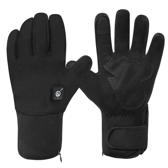 SAVIOR Heated Gloves With Battery,7.4v 2200mah Rechargeable Heated gloves Thin Thermal Winter Gloves for Men Women (Black)