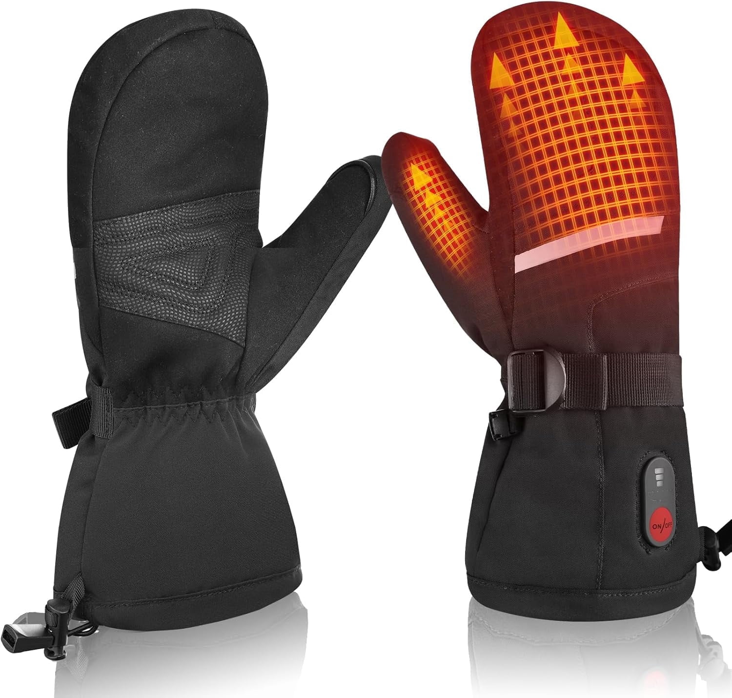 SAVIOR Heated Ski Gloves, Unisex Winter Skiing Gloves, 7.4V Battery Power Rechargeable Heating Glove for Women & Men Skiing, Snowboarding, Snowmobile, Outdoor Sports
