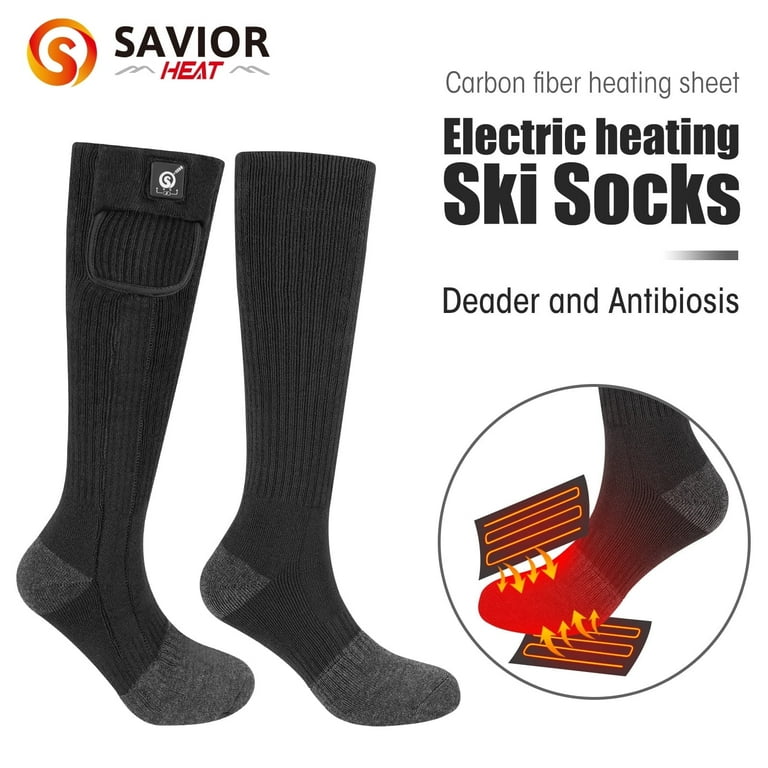 Socks Battery Ski Boot Warmers Day Wolf Men Women Rechargeable