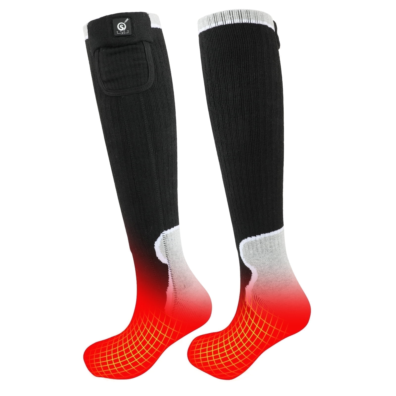 SAVIOR Heated Socks for Men & Women Battery Socks Powered Thermal Ski Socks Winter Foot Warmer with Temperature Control Long Socks for Skiing Hiking Hunting Motorcycling Riding