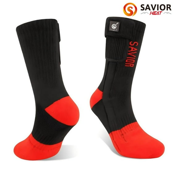 SAVIOR Heated Socks for Men Women, Battery Powered Thermal Electric Socks for Cold Feet,Camping Hunting Winter Foot Warmers
