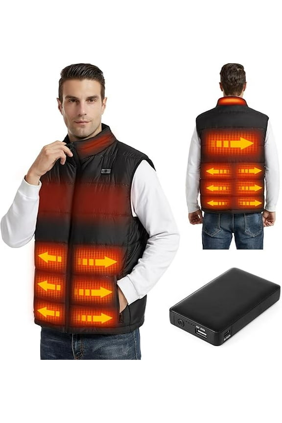 ed Vest Men Women with Battery Pack Included,Rechargeable Electric Men Heated Vest Winter Warmer