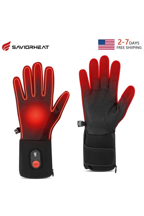 Upgraded Heated Glove Liners for Men & Women, Thin Rechargeable Gloves with Graphene Heating, Touchscreen Compatible, Fast Charge Warmth for Winter Sports & Outdoor Use