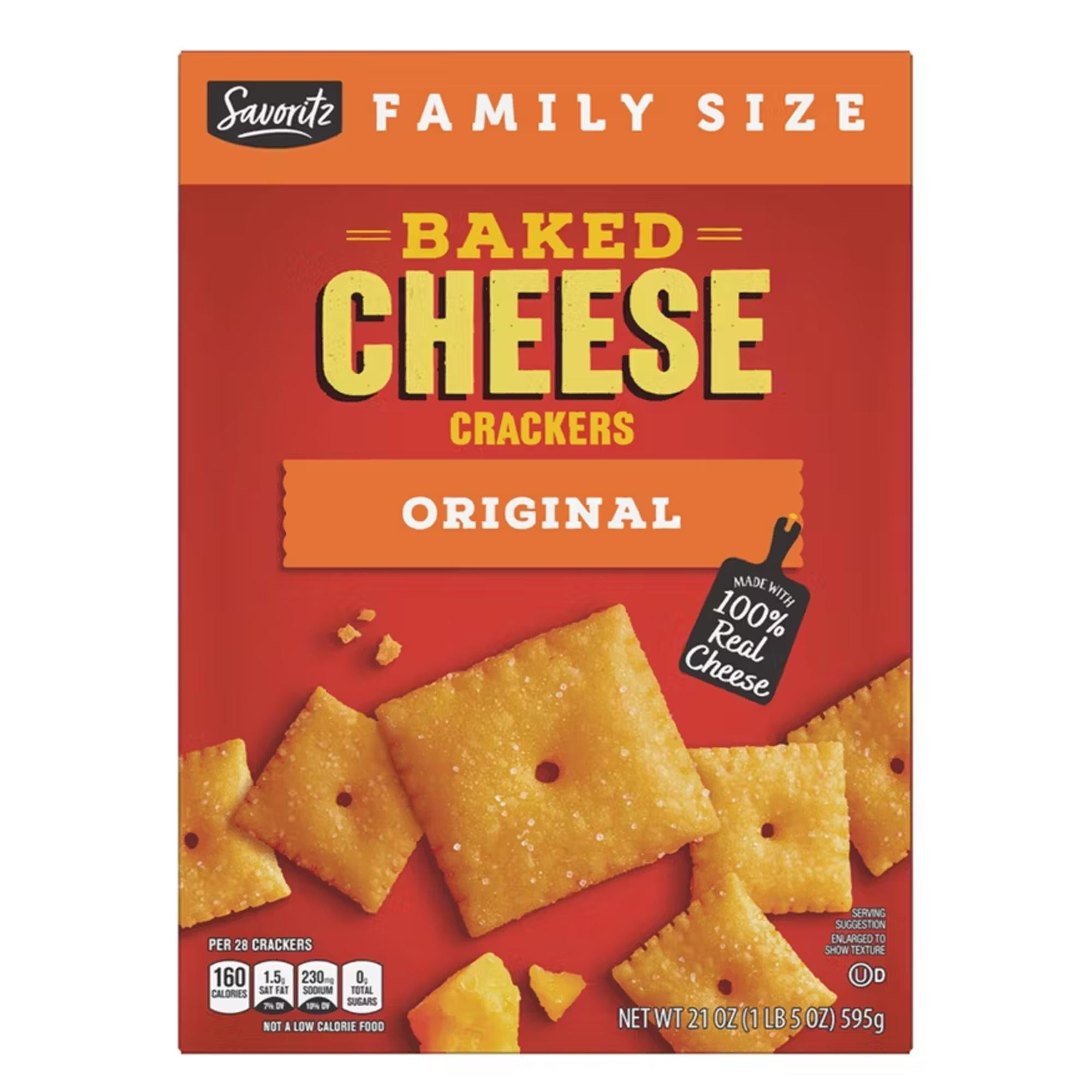 SAVORITZ - Family Size Baked Cheese Crackers- Crispy and Cheesy in ...