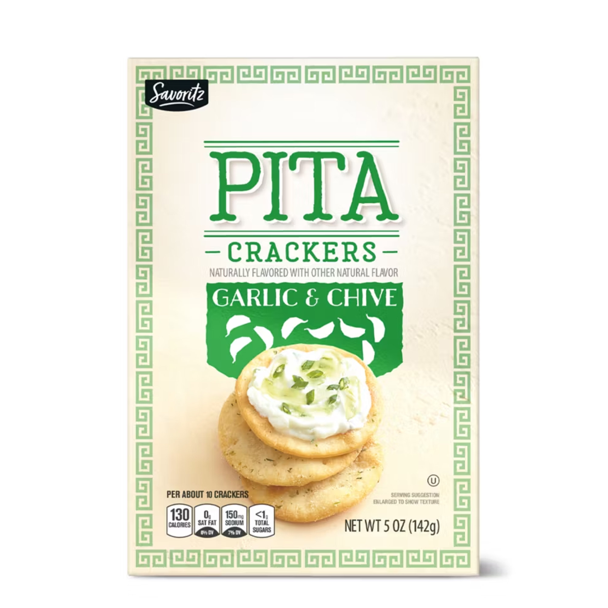SAVORITZ Garlic & Chive Pita Crackersz Flavorful Crunch for Your