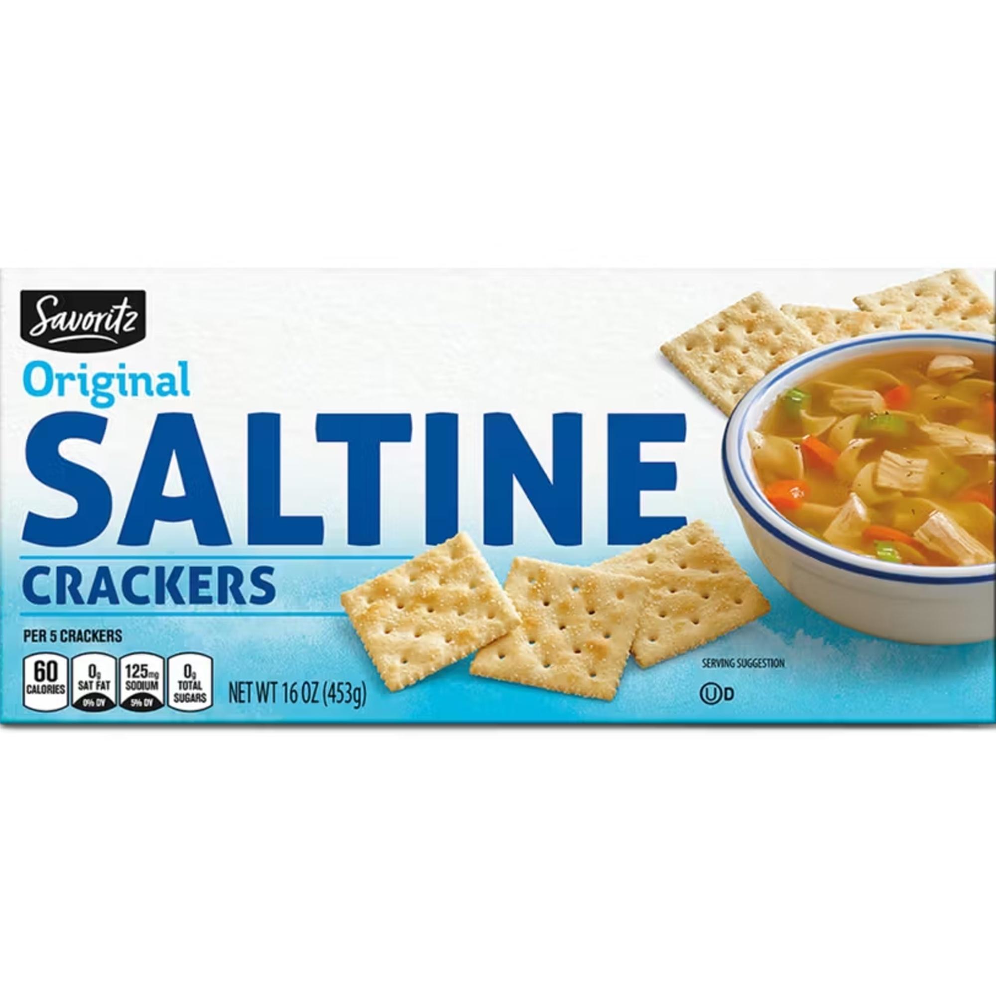 SAVORITZ Saltine Crackers Delicious and Affordable Snack 16 Oz