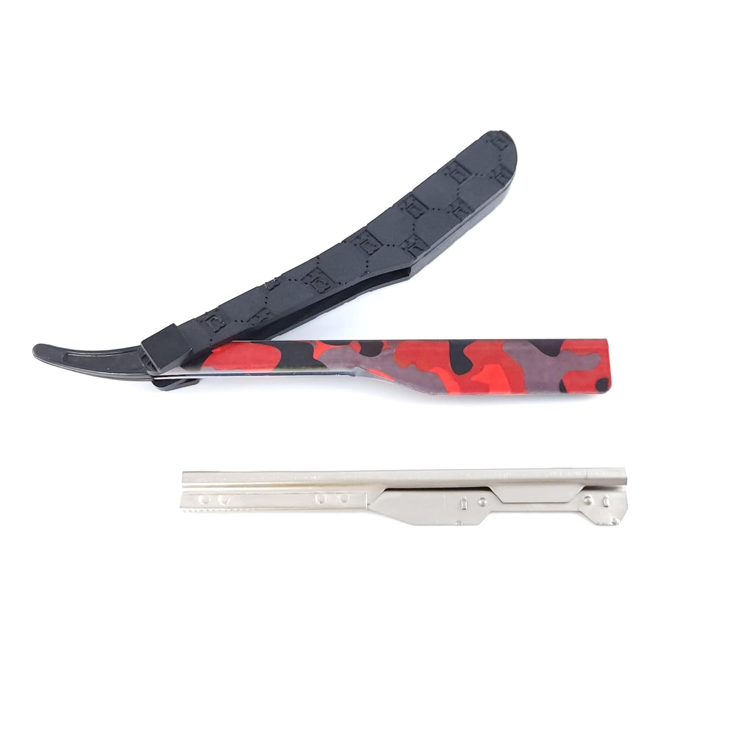 Stylecraft Camo Straight Edge Razor Tool – Professional Barber Shavette , Blades Not Included