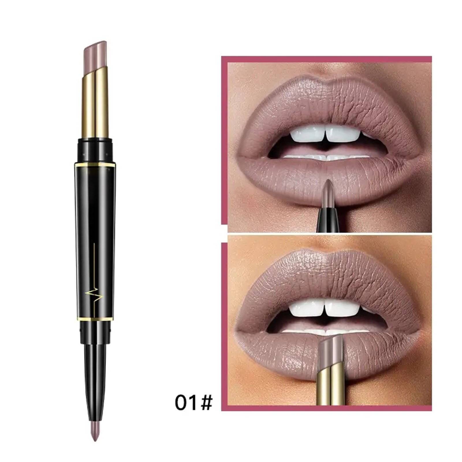 SAVWSDZK 16 Color Lip Liner And Lipstick Double Ended Lip Pen Makeup