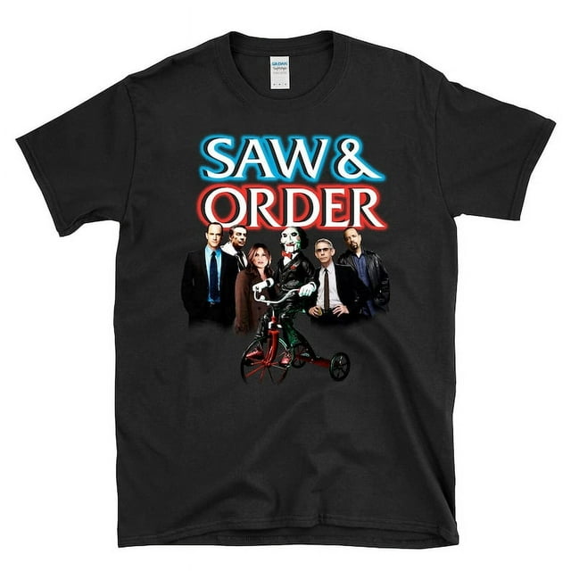 SAW & ORDER funny mash up true crime detective TV horror movie fans