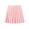 thumbnail image 1 of SAWKMW Girls Pleated Tennis Skirts with Shorts Athletic Skirt with Side Pocket High Waist Active Skort for Girls Kids Teen(Pink,XXL), 1 of 2