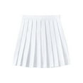 thumbnail image 1 of SAWKMW Girls Pleated Tennis Skirts with Shorts Athletic Skirt with Side Pocket High Waist Active Skort for Girls Kids Teen(White,XL), 1 of 2