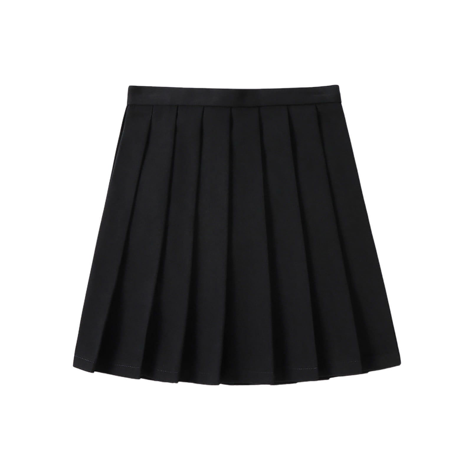 Girls Running Active Skirt - High Waist Knitted Flared Pleated Skirt With Built-in Shorts - View #2