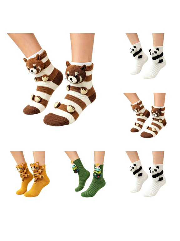 3D Knit Animal Socks for Women,Sloth Hug Animal Socks Attached for Kids,Cute Stuffed Gift, Cozy Floor Sock