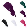 thumbnail image 1 of SAWOBUUN Adjustable Working Caps with Button & Sweatband, Women Ponytail Pouch Hats for Long Hair, 1 of 5