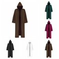thumbnail image 1 of SAWOBUUN Adult Halloween Hooded Robe Cloak Tunic Long Capes Party Medieval Wizard Vampire, 1 of 6