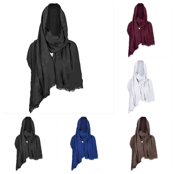 SAWOBUUN Adult Medieval Renaissance Hooded Shawl Scarf Cape Gothic Halloween Cloak Cowl Vintage Accessories