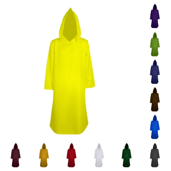SAWOBUUN Adult Wizard Tunic Hooded Robe Halloween Cloak for Men Women