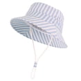 thumbnail image 1 of SAWOBUUN Baby Striped Bucket Hat Cute Adjustable Sun Protection Cap for Toddlers Lightweight Summer Outdoor Beach Hat, 1 of 5