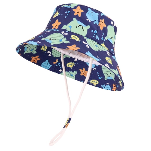 SAWOBUUN Baby Sun Hat Wide Brim Summer Sun Protection Bucket Hat Adjustable Beach Hats for Boys Girls