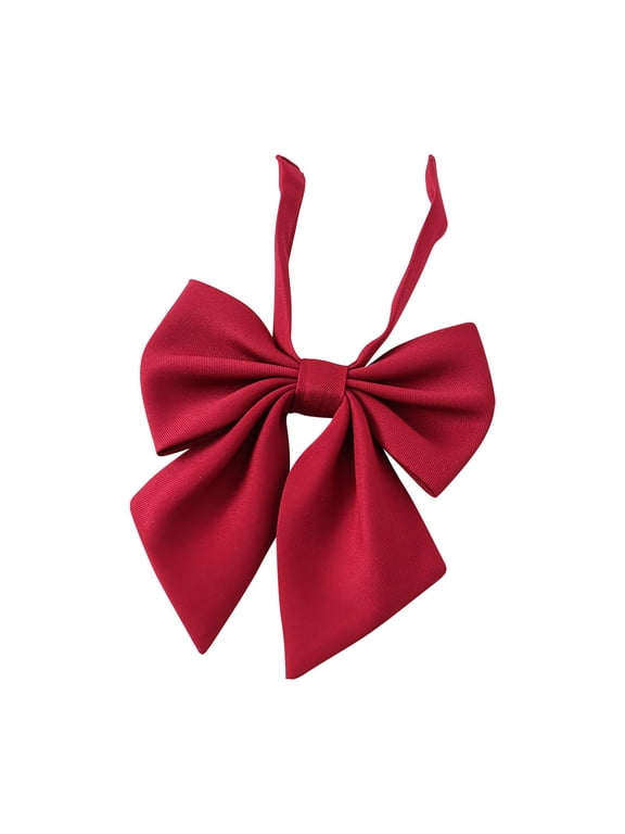 Bow Tie for Women Girls Adjustable Pre-tied Neck Bow for School Uniform
