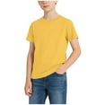 thumbnail image 1 of SAWOBUUN Boys Basic Solid Color T-Shirt Kids Soft Cotton Blend Crewneck Short Sleeve Tee Comfortable Casual Summer Top for School, 1 of 7