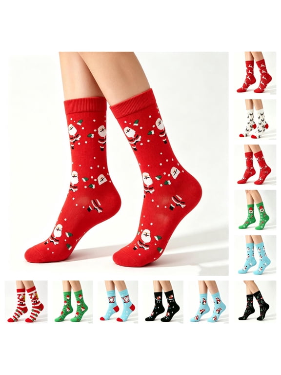 Christmas Socks for Women, Funny Crazy Novelty Fun Cute Funky Hoilday Crew Socks