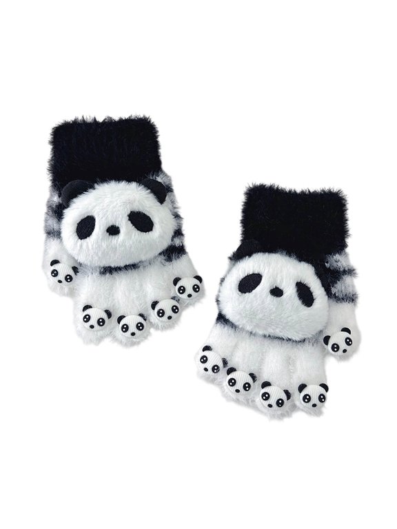 Cute Panda Winter Touchscreen Gloves for Women Girls Knit Gloves Gifts for Christmas