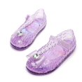 thumbnail image 1 of SAWOBUUN Girls Glitter Jelly Shoes Sparkle Princess Soft Sole Closed Toe Summer Beach Party Flat Sandals, 1 of 9