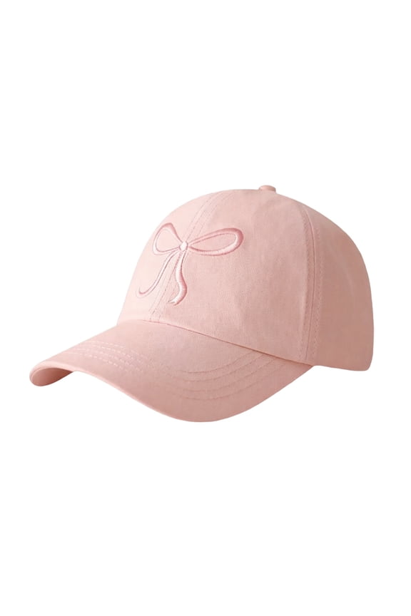 Girls Ponytail Baseball Cap Embroidery Adjustable Open Back Sun Hat for Summer Outdoor