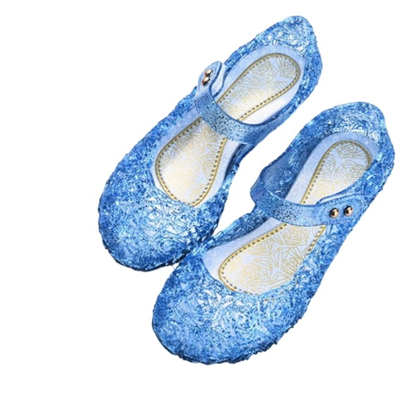 SAWOBUUN Girls Princess Jelly Sandals Soft Sole Closed Toe Flat Breathable Waterproof Summer Beach Shoes