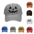 thumbnail image 1 of SAWOBUUN Halloween Embroidered Baseball Cap for Women Men Unisex Outdoor Pumpkin Hat, 1 of 4