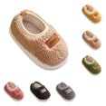 thumbnail image 1 of SAWOBUUN Kids House Slippers for Boys Girls Toddler Fuzzy Plush Closed Back Slippers Non Slip Warm Home Shoes Cozy Indoor Outdoor for Children, 1 of 6