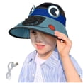 thumbnail image 1 of SAWOBUUN Kids Solar Fan Hat Boy Girl Sun Visor Hat Wide Brim Sun Protection Cap for Outdoor Summer Beach,USB & Solar Powered, 1 of 6