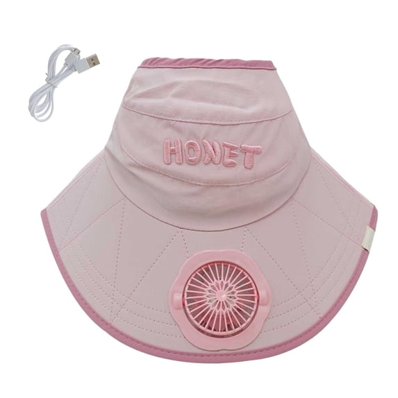 SAWOBUUN Kids Solar Fan Hat Wide Brim Beach Open Top Cap Cooling Breathable Sun Hats for Boys Girls