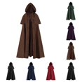 thumbnail image 1 of SAWOBUUN Medieval Hooded Cloak Renaissance Cape for Men and Women Halloween, 1 of 6