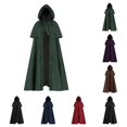thumbnail image 1 of SAWOBUUN Medieval Hooded Cloak Renaissance Cape for Men and Women Halloween, 1 of 6