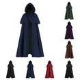 thumbnail image 1 of SAWOBUUN Medieval Hooded Cloak Renaissance Cape for Men and Women Halloween, 1 of 6