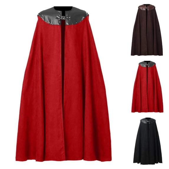 SAWOBUUN Men Halloween Witch Cloak Renaissance Medieval Cape