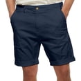 thumbnail image 1 of SAWOBUUN Men's Classic Fit Casual Summer Shorts Lightweight Breathable Flat Front Chino Shorts for Beach Vacation, 1 of 4