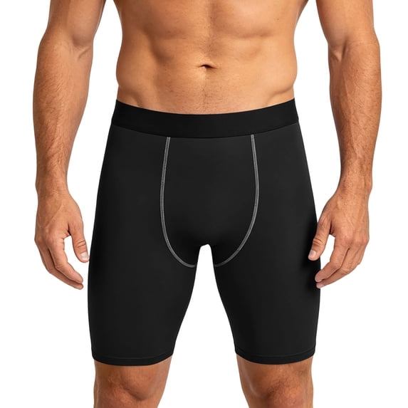SAWOBUUN Men's Compression Shorts High Elasticity Athletic Base Layer Tights Quick Dry Breathable Workout Leggings