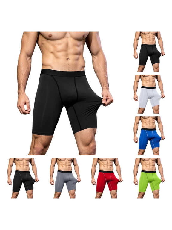 Men's Compression Shorts High Elasticity Athletic Base Layer Tights Quick Dry Breathable Workout Leggings