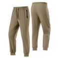 thumbnail image 1 of SAWOBUUN Men's Ice Silk Joggers Lightweight Athletic Pants Elastic Waist Drawstring Summer Workout Trousers with Zipper Pockets, 1 of 9