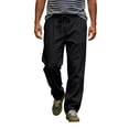 thumbnail image 1 of SAWOBUUN Men's Linen Pants Breathable Straight Leg Drawstring Trousers Elastic Waist Casual Beach Pants with Pockets, 1 of 7