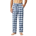 thumbnail image 1 of SAWOBUUN Men's Plaid Pajama Pants Elastic Drawstring Waist Loose Buffalo Check Lounge Sleep Pants with Pockets, 1 of 6