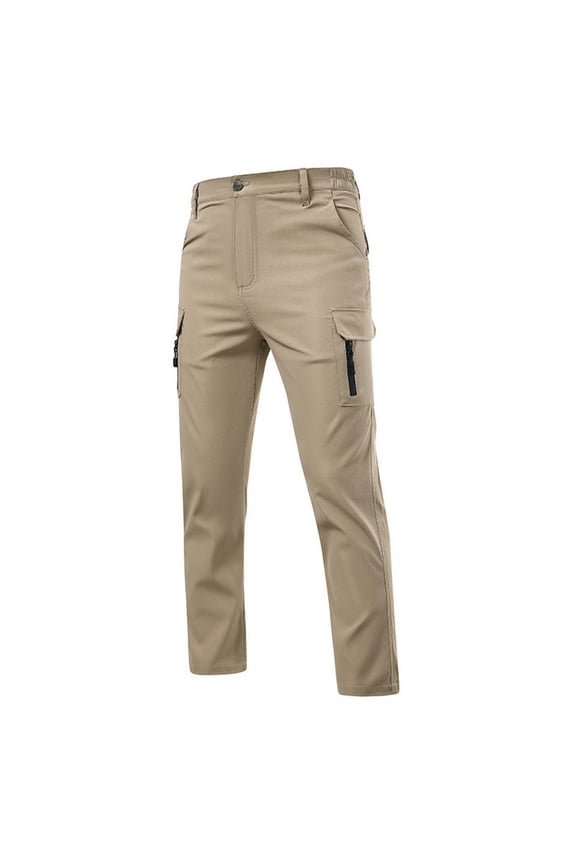Men's Ripstop Work Pants Water Resistant Trousers with Zipper Pockets Durable Military Style Pants for Outdoor Activities